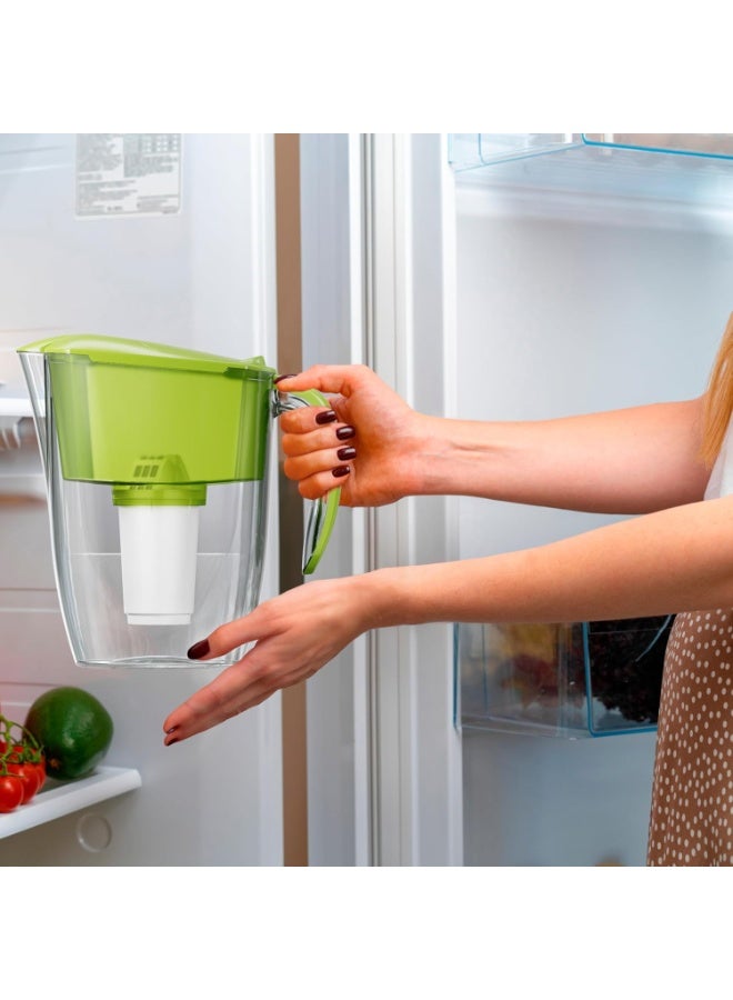 Aquaphor Water Filter Jug Smile, Space-saving, Lightweight Fridge door fit 2.9L Capacity 1 X A5 350L Filter Included Reduces Limescale Chlorine & Microplastics (Green) - Image 4