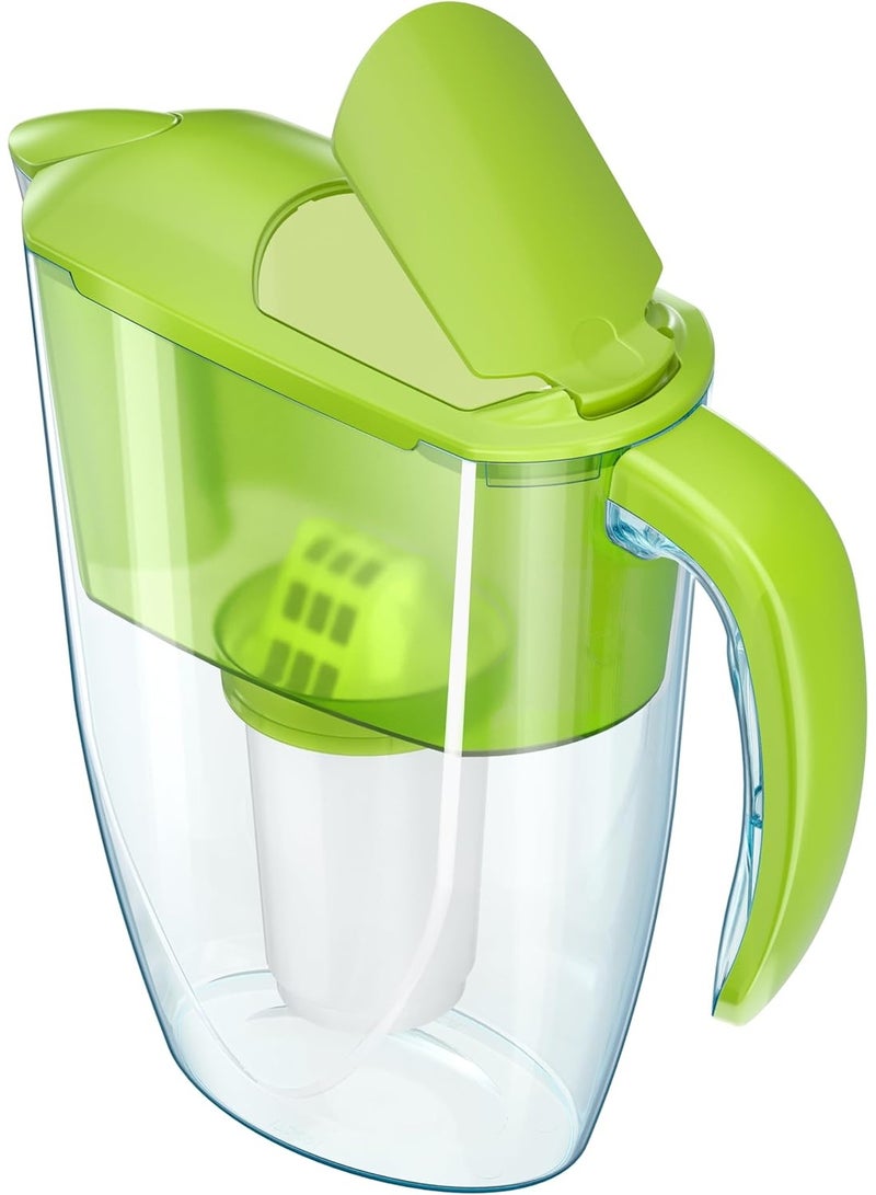 Aquaphor Water Filter Jug Smile, Space-saving, Lightweight Fridge door fit 2.9L Capacity 1 X A5 350L Filter Included Reduces Limescale Chlorine & Microplastics (Green) - Image 5