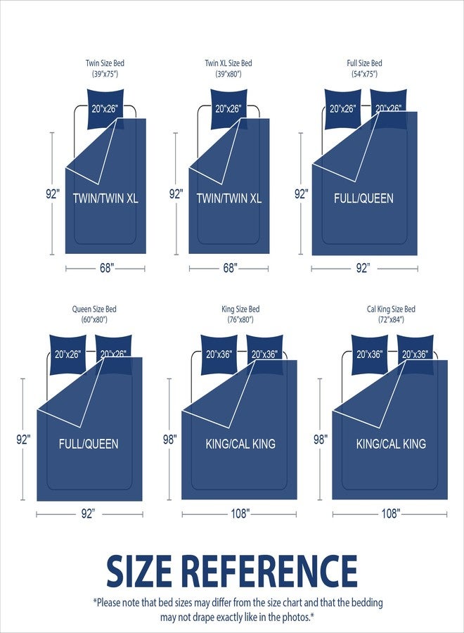 كاثي هوم طقم لحاف أساسي من الألياف الدقيقة بنمط ماسي من 3 قطع من كاثاي هوم، مناسب لجميع الفصول، أبيض، مقاس توين/توين إكس إل - Image 5