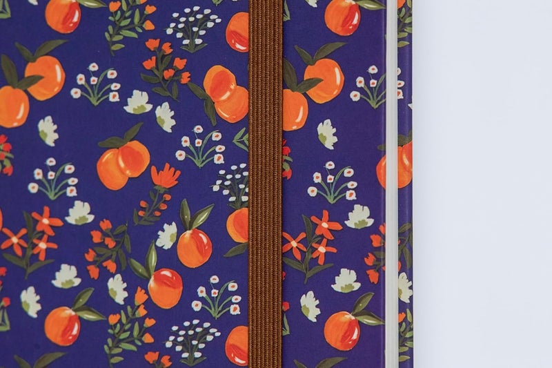 COMMA | Bloom Series | A5 Size | Hard Bound Notebook | 160 Pages | 100gsm Natural Shade Paper | PU Cover Material - Indigo - Image 4