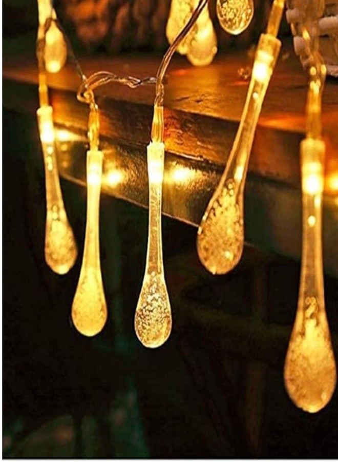 XERGY Waterdrop String Lights Outdoor 10ft 14 LED, Teardrop Water Drop String Lights Warm White,LED Outdoor Lights for Diwali Home Garden Patio Yard Tree Party Wedding Christmas Decoration - Image 3