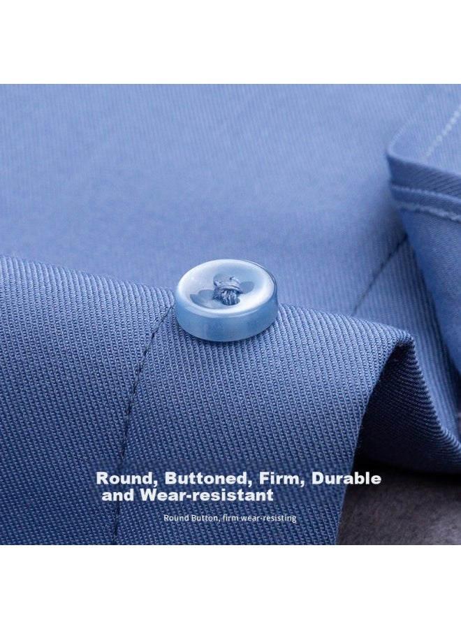 Shanshan Men's Long-sleeve Modal Fleece-lined Thick Warm Dress Shirt, Professional Attire For Autumn And Winter - Image 3
