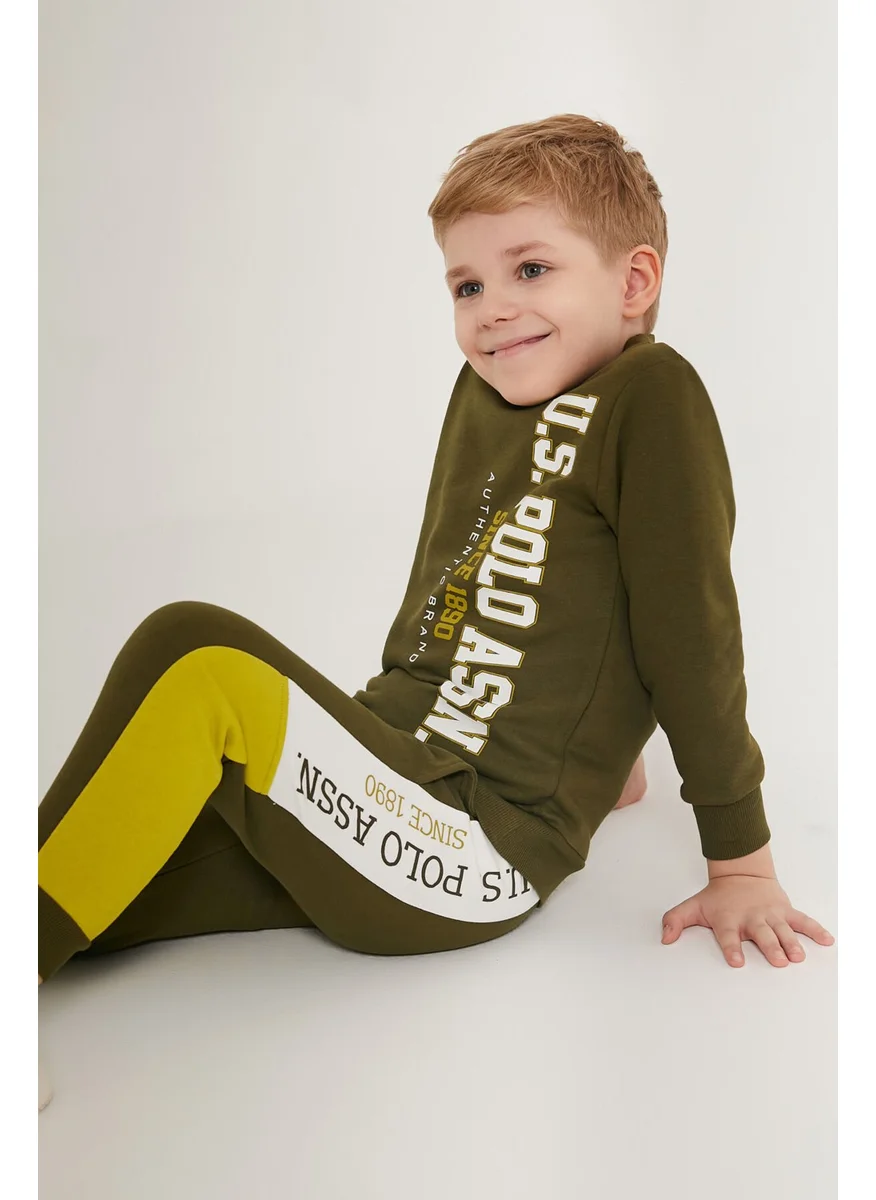 يو اس بولو اسن BASE. Polo Assn. Authenic Brand Dark Green Boy Tracksuit Set