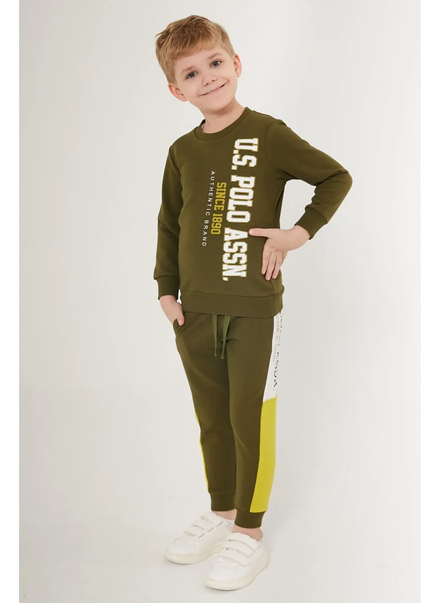 يو اس بولو اسن BASE. Polo Assn. Authenic Brand Dark Green Boy Tracksuit Set