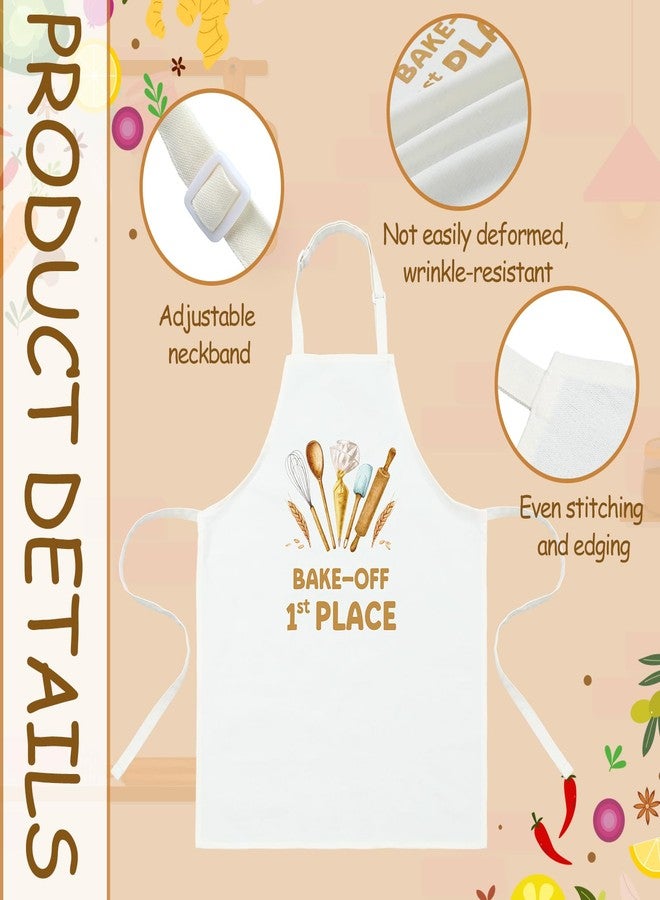 Toulite 3 Pcs Baker off Canvas Apron 1st, 2nd, 3rd Place Cooking Gifts for Food Cook Contest Competition Party Supplies 29.5 x 23.6 Inch - Image 3