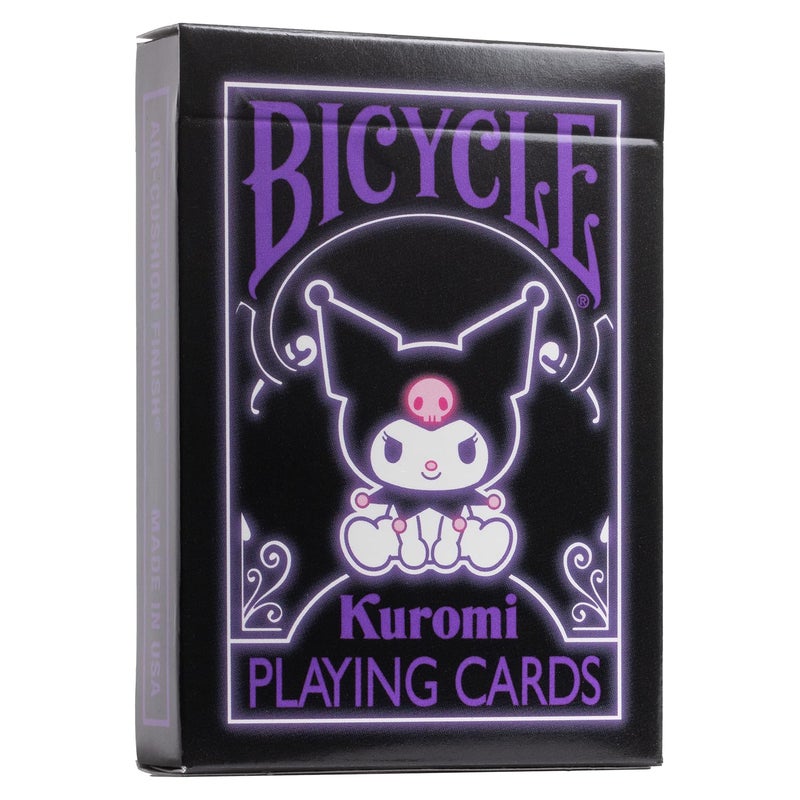 Bicycle Kuromi Sanrio Playing Cards, Black, Pink and Purple, 1 Deck - Image 1