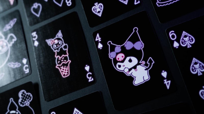 Bicycle Kuromi Sanrio Playing Cards, Black, Pink and Purple, 1 Deck - Image 2