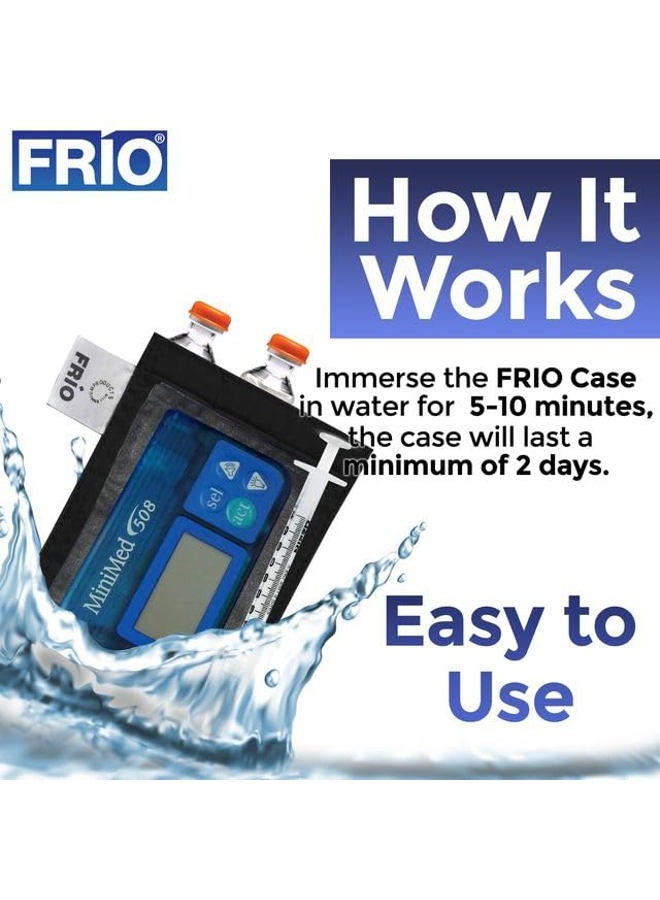 Frio PUMP Insulin Cooling Carrying Case/Wallet - Black - Evaporative Cooler - keeps insulin cool without ever needing ice packs or refrigeration!-Low Shipping Rates- - Image 4