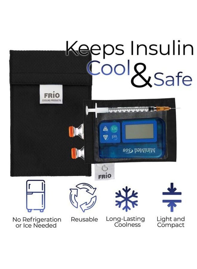 Frio PUMP Insulin Cooling Carrying Case/Wallet - Black - Evaporative Cooler - keeps insulin cool without ever needing ice packs or refrigeration!-Low Shipping Rates- - Image 2