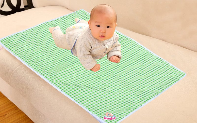 Nonibud Cotton Waterproof Sleeping Mat, Waterproof Foam Cushioned Changing Sheet - Image 4