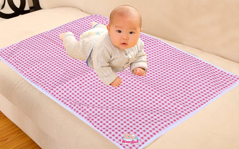 Nonibud Cotton Waterproof Sleeping Mat, Waterproof Foam Cushioned Changing Sheet - Image 3