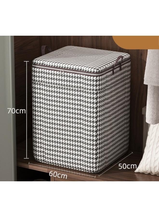 Quilt Storage Bag Household Large Capacity Wardrobe Storage Clothes and Pants Sorting Bag Fabric Dustproof Moving Packing Bag Size: 70*60*50cm  - Image 2