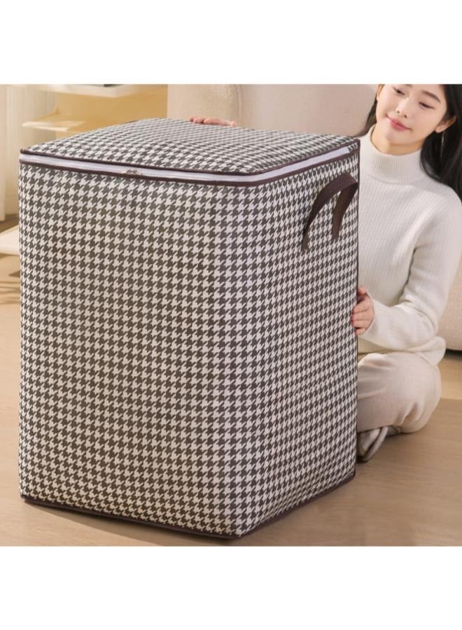 Quilt Storage Bag Household Large Capacity Wardrobe Storage Clothes and Pants Sorting Bag Fabric Dustproof Moving Packing Bag Size: 70*60*50cm  - Image 1