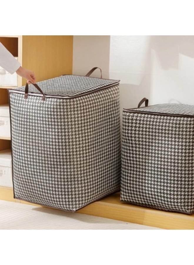 Quilt Storage Bag Household Large Capacity Wardrobe Storage Clothes and Pants Sorting Bag Fabric Dustproof Moving Packing Bag Size: 70*60*50cm  - Image 3