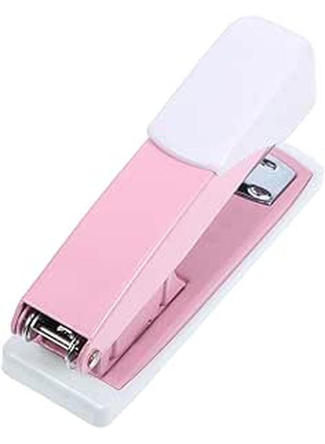 Professional Office Hand Stapler 12 Size Lightweight Plastic Cherry Blossom Pink for Home and Students - Image 1
