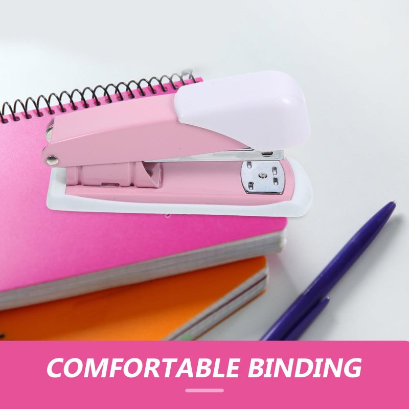 Professional Office Hand Stapler 12 Size Lightweight Plastic Cherry Blossom Pink for Home and Students - Image 5