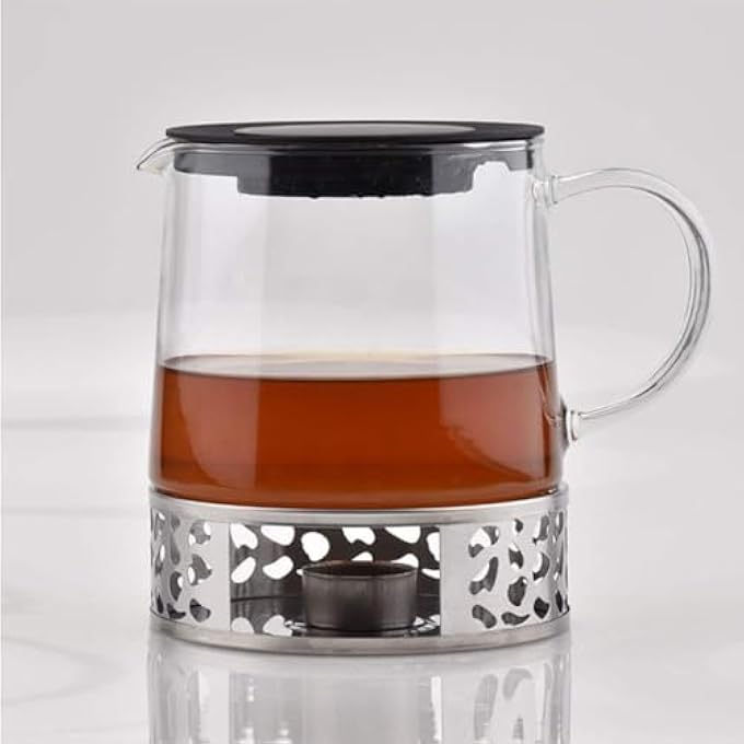 Khazna Stainless Steel Teapot Heating Base Teapot Warmer Heat Resistant For Heating Tea Beverages Office Home Teapot Warmer Coffee Warmer Milk Warmer For Glass Teapot - Image 4
