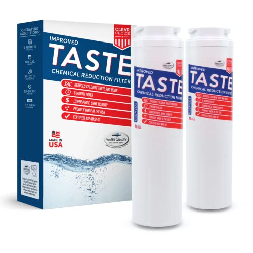 Clear Choice Taste Filter Replacement for Whirlpool UKF8001 WF50 Filter Compatible with EDR4RXD1 EFF-6013A FILTER4A FILTER4 Refrigerator Water Filter, NSF/ANSI 42, Box of 2, Made in the USA - Image 1