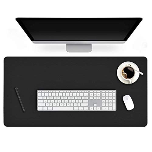 Easy Easy Life 24 X 48 Inch Desk Blotter Pad on Top of Desks Waterproof PU Leather Mouse Pad Desk Writing Mat For Home Office Large Laptop Computer Gaming Under Keyboard Pad Desk Accessories for Women Men Kids Black - Image 1
