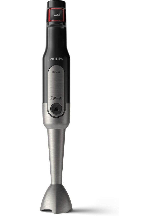 فيليبس خلاط يدوي معدني - تقنية ProMix، تقنية SpeedTouch، يتضمن: كوب للرحلات + مفرمة XL + خفاقة + أداة حلزونية، HR2657/91 أسود/ فضي - Image 2