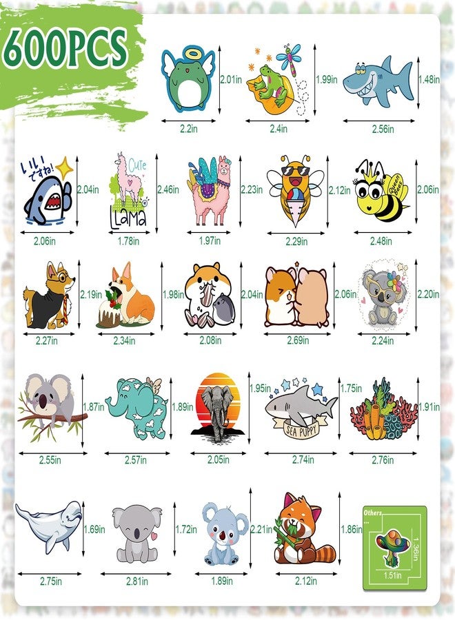 Arme 600Pcs Animal Stickers Pack, Colorful Vinyl Stickers for Water Bottles Computer Skateboad Phone Notebooks, Cute Animal Stickers Waterproof, Pet Stickers for Toddlers Kids Teens Girls Boys - Image 2
