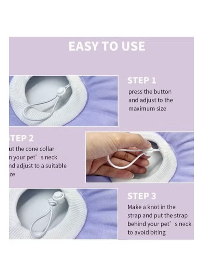 رات سو طوق واقٍ للقطط مقاوم للماء وطوق ناعم لتسريع شفاء جروح القطط بعد العملية جولات إليزابيثية للقطط الصغيرة (متوسط) - Image 4
