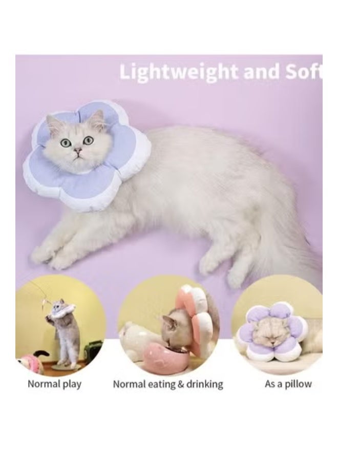 رات سو طوق واقٍ للقطط مقاوم للماء وطوق ناعم لتسريع شفاء جروح القطط بعد العملية جولات إليزابيثية للقطط الصغيرة (متوسط) - Image 2