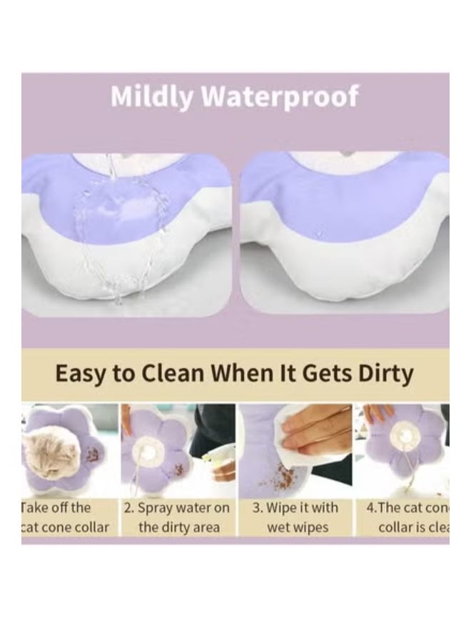 رات سو طوق واقٍ للقطط مقاوم للماء وطوق ناعم لتسريع شفاء جروح القطط بعد العملية جولات إليزابيثية للقطط الصغيرة (متوسط) - Image 3