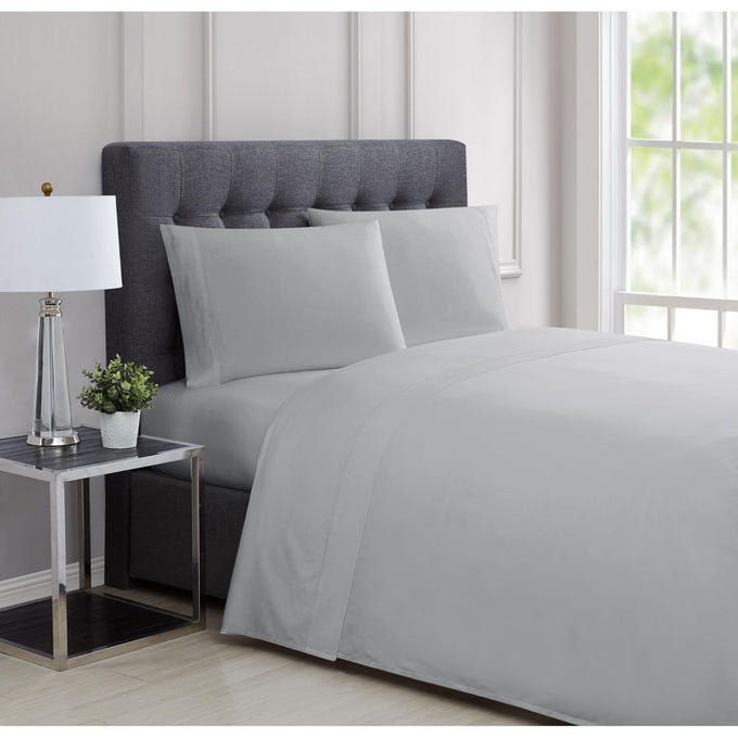 310TC SATEEN GREY TWIN 3 PIECE SHEET SET