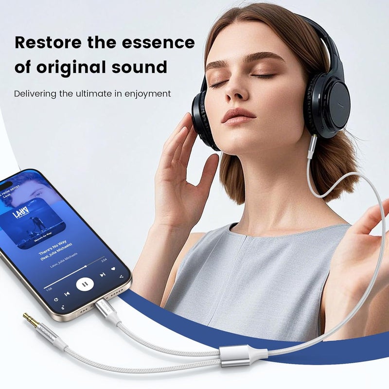 MOSWAG AUX Cable 3.28FT/1M Auxiliary Cable 3.5mm AUX Cord Male to Male Audio Stereo Cord Type C to 3.5mm Headphone Stereo Car Cord Compatible for Headphones,Car,Home Stereos,Speaker,Echo - Image 3