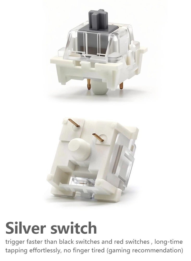 3Pin Linear Keyboard Switches 110Pcs Outemu Switch Mechanical Keyboards Silver Gaming Switch for Keyboard  - Image 3