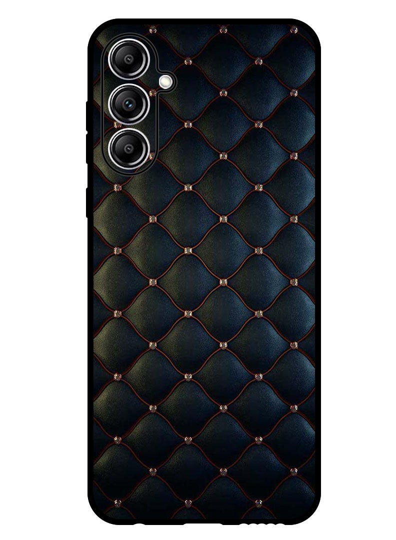 Theodor غطاء واقي مضاد للخدش ومقاوم للصدمات لهاتف سامسونج جالاكسي M15 بنمط قماش أسود - Image 1