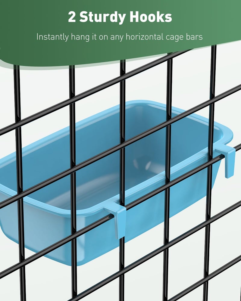 Pawfly Hanging Feeder, Food and Water Container, 6 Pcs Plastic Keepers for Cages Rabbit, Feeding Dishes Coop Cups for Parrots Hamsters Guinea Pigs & Other Small Pets - Image 4