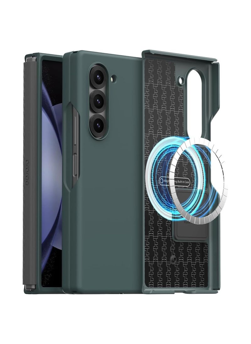 araree - araree Aero Flex M Samsung Galaxy Z Fold 6 Case Improved Version with Hinge Protection, Compatible with Magsafe Accessories & Chager Anti-Fingerprint,Thin & Slim, Shockproof Slim Hard Case - Green - Image 1