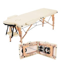 Cool Baby Style COOLBABY Portable Massage Table Professional Adjustable Folding Bed with 2 Part Wood Frame Ergonomic Headrest and Carry Bag for Treatment Tattoo Salon SPA Facial Treatment  - Image 1