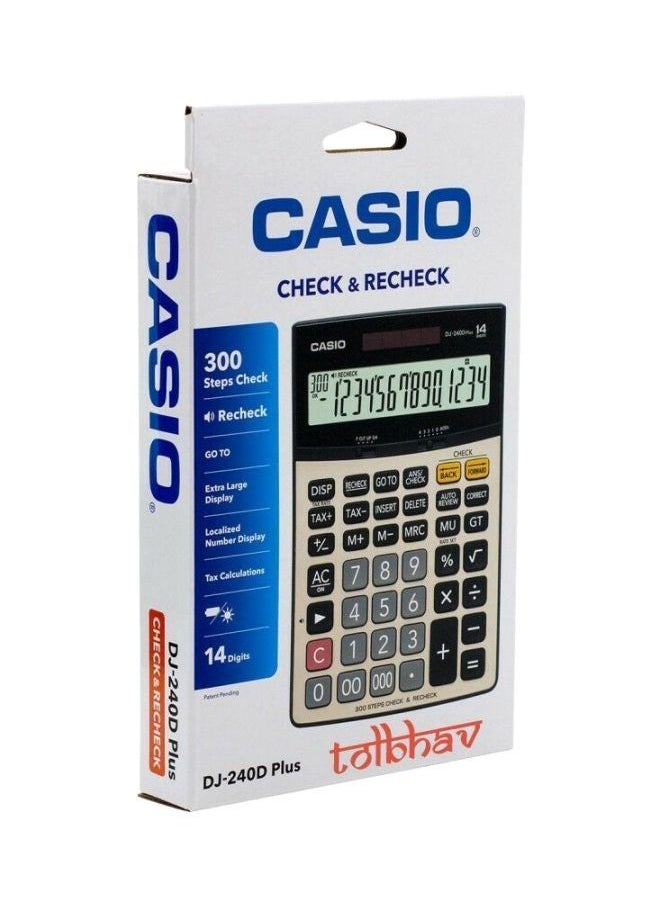 NIBEMINENT DJ-240 12-Digit Desk Electronic Financial Business Calculator Silver/Grey/Black  - Image 4