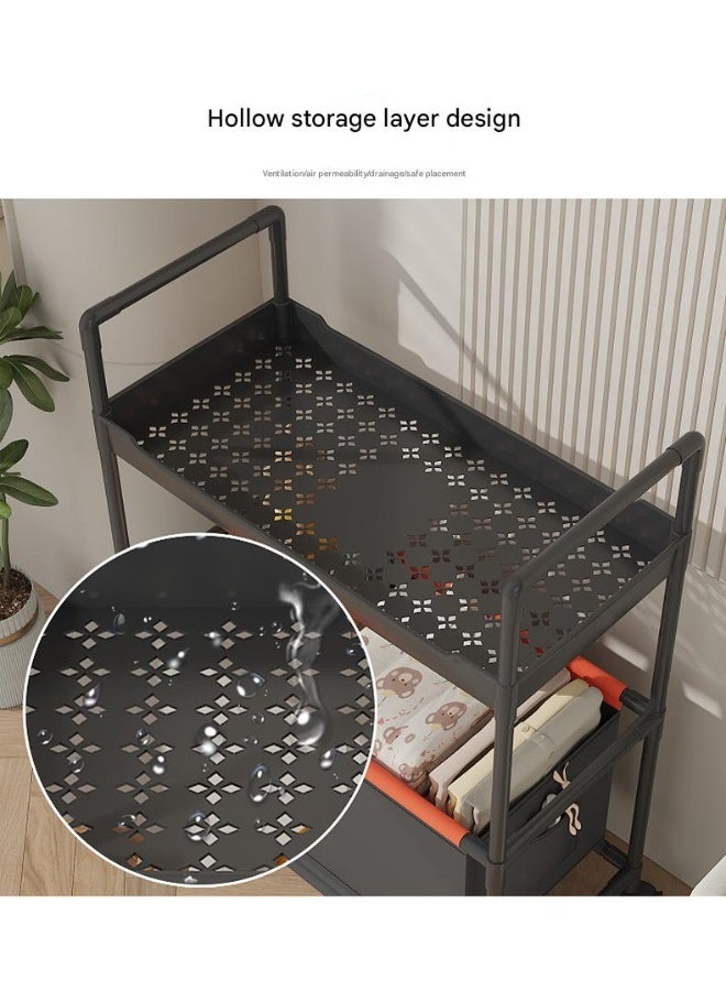 XiuWoo Children's toy Organizer With Wheels for Bedrooms, toy Rooms, Playrooms can hold toys, Books, Clothes, Snacks with 360° Steering Wheels Metal and Oxford Cloth toy Boxes - Image 2