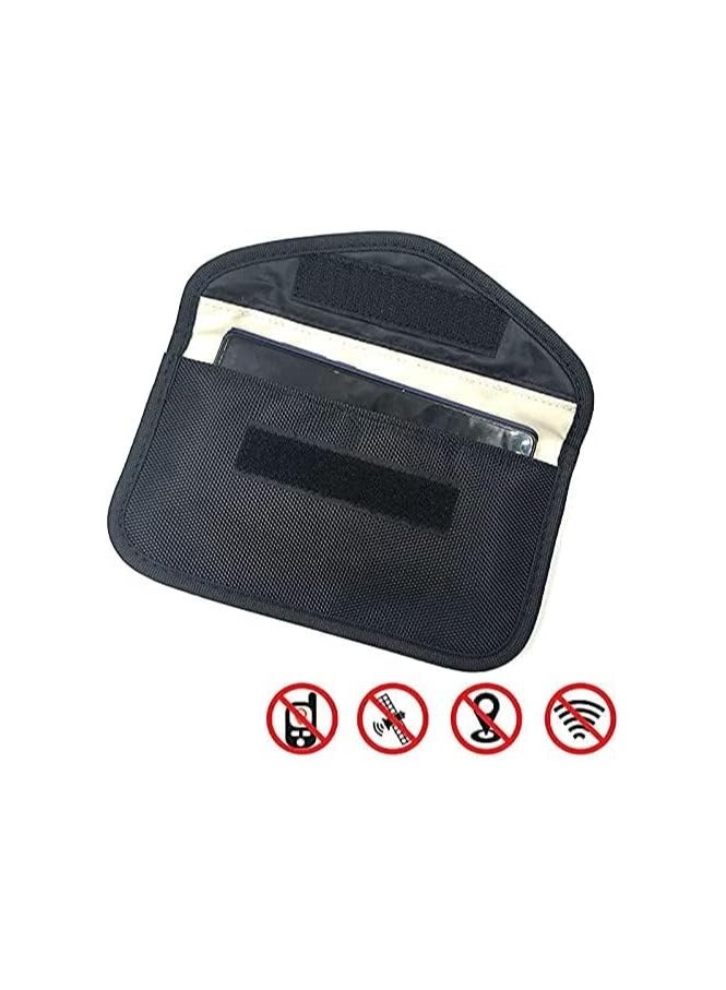 SOLDOUT Signal Blocking Faraday Bag Anti-Radiation, Anti-Hacking, Anti-Tracking Spying For Cell Phones, RFID, Car Key FOB, EMF Protection Case Cover (Black) - Image 2