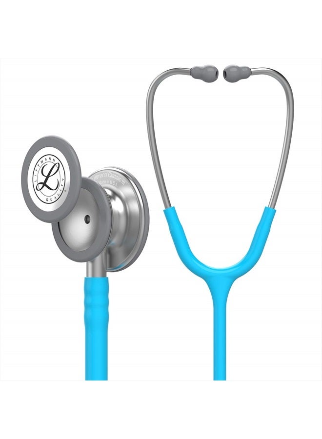 3M Littmann سماعة طبية كلاسيكية III، أنبوب تركواز 27 بوصة، 5835 - Image 1