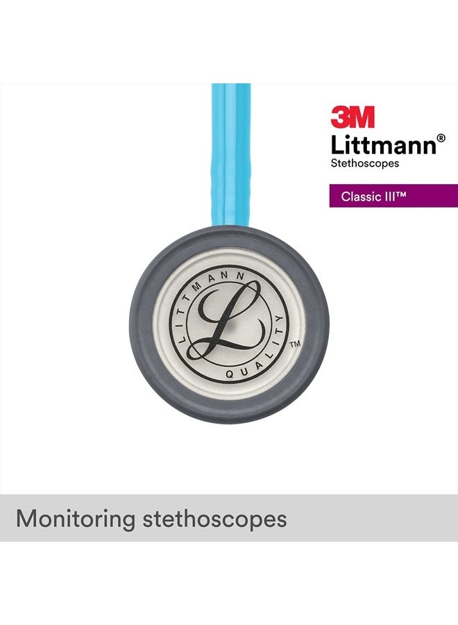 3M Littmann سماعة طبية كلاسيكية III، أنبوب تركواز 27 بوصة، 5835 - Image 3