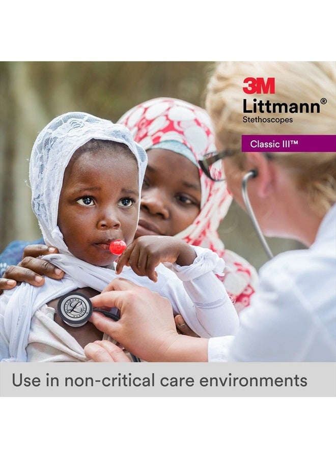 3M Littmann سماعة طبية كلاسيكية III، أنبوب تركواز 27 بوصة، 5835 - Image 5