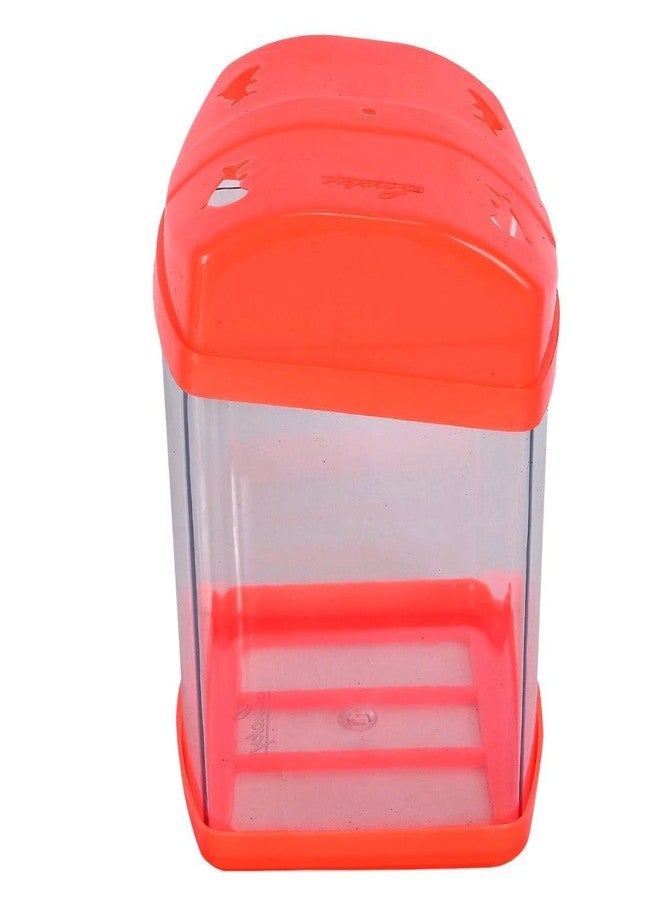 Rizopets Mini Aquarium Fish Tank | Breeding Tank for Betta Fish | Suitable for Home Decoration, Office, & Living Room Decoration (16x18x14 cm) (Orange) - Image 5