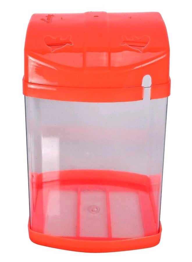 Rizopets Mini Aquarium Fish Tank | Breeding Tank for Betta Fish | Suitable for Home Decoration, Office, & Living Room Decoration (16x18x14 cm) (Orange) - Image 4