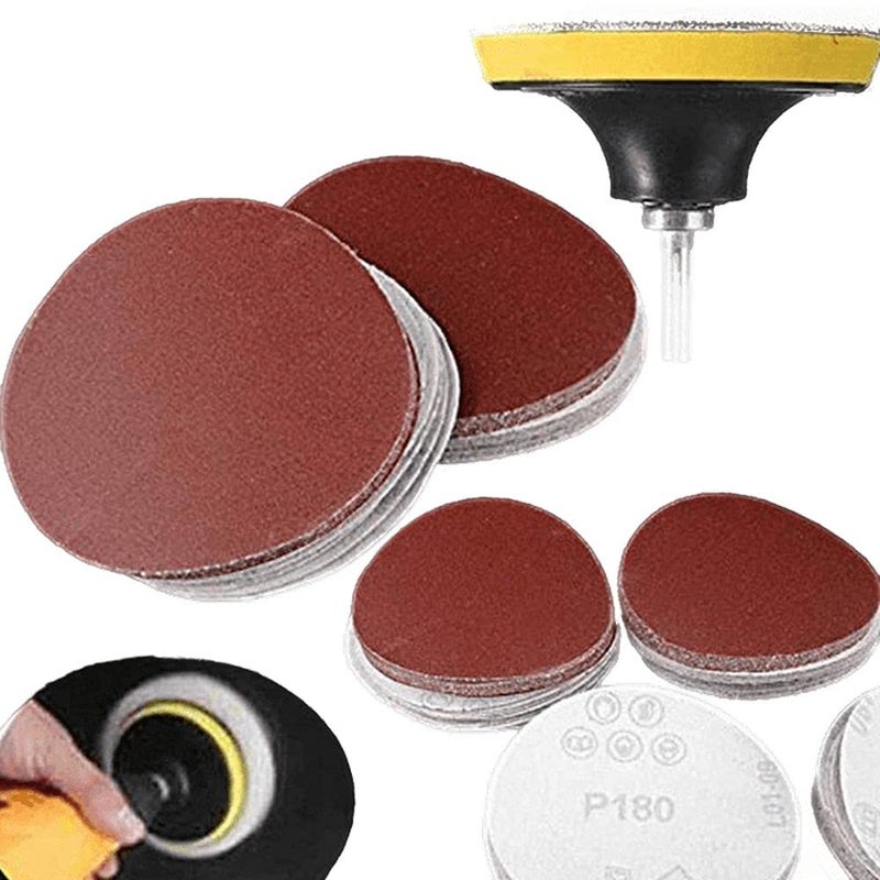 DIY Crafts CTDIYHI51788 3 inch Sanding Sander Sandpaper Grit Round Self Adhesive Backer Pad M 10 - Image 1