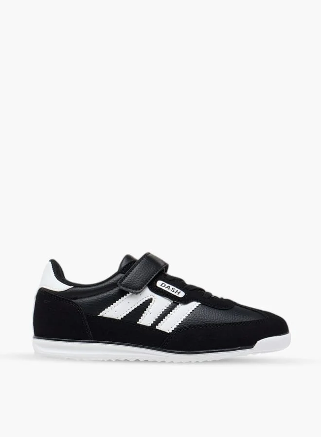 Dash Girls Panelled Sneakers with Hook and Loop Closure