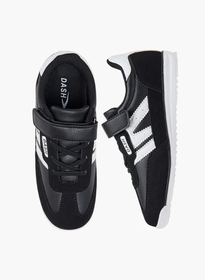 Dash Girls Panelled Sneakers with Hook and Loop Closure