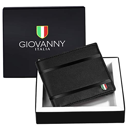 GIOVANNY GVN-2LINBLK01 Black Genuine Leather Wallet for Men - Image 4