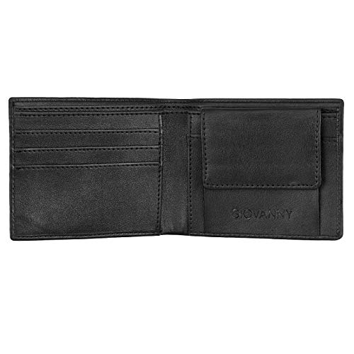GIOVANNY GVN-2LINBLK01 Black Genuine Leather Wallet for Men - Image 3