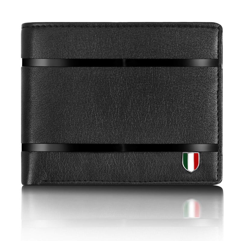GIOVANNY GVN-2LINBLK01 Black Genuine Leather Wallet for Men - Image 5