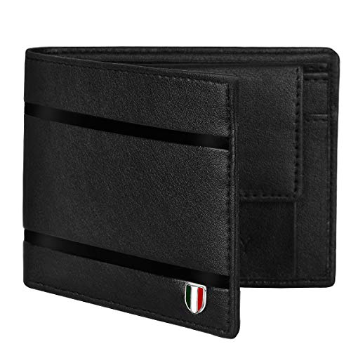 GIOVANNY GVN-2LINBLK01 Black Genuine Leather Wallet for Men - Image 2